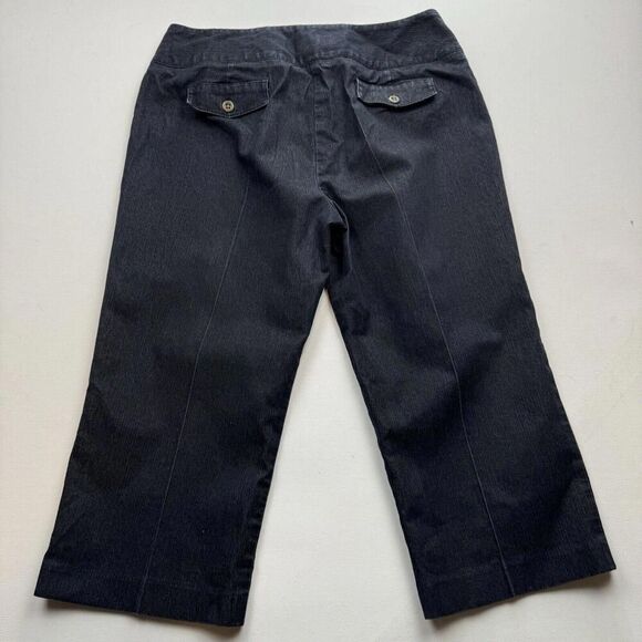 Larry Levine Petite Stretch Belted Cropped Jeans Size 10P, SKU: 166-2702 - Picture 2 of 8
